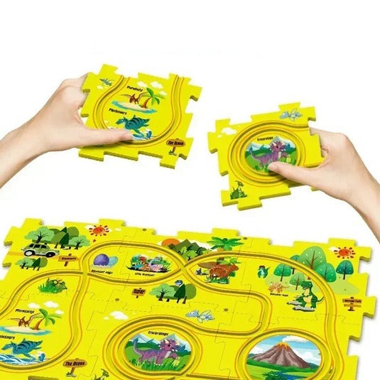 PuzzleRacerTrack- Spoor Auto Puzzel Creatief Speelgoed
