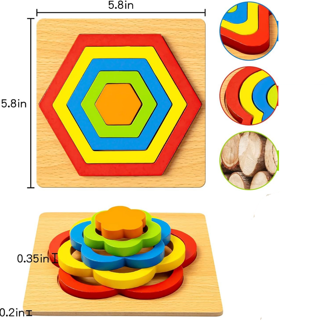 ShapeSort - Houten Montessori Puzzelspel