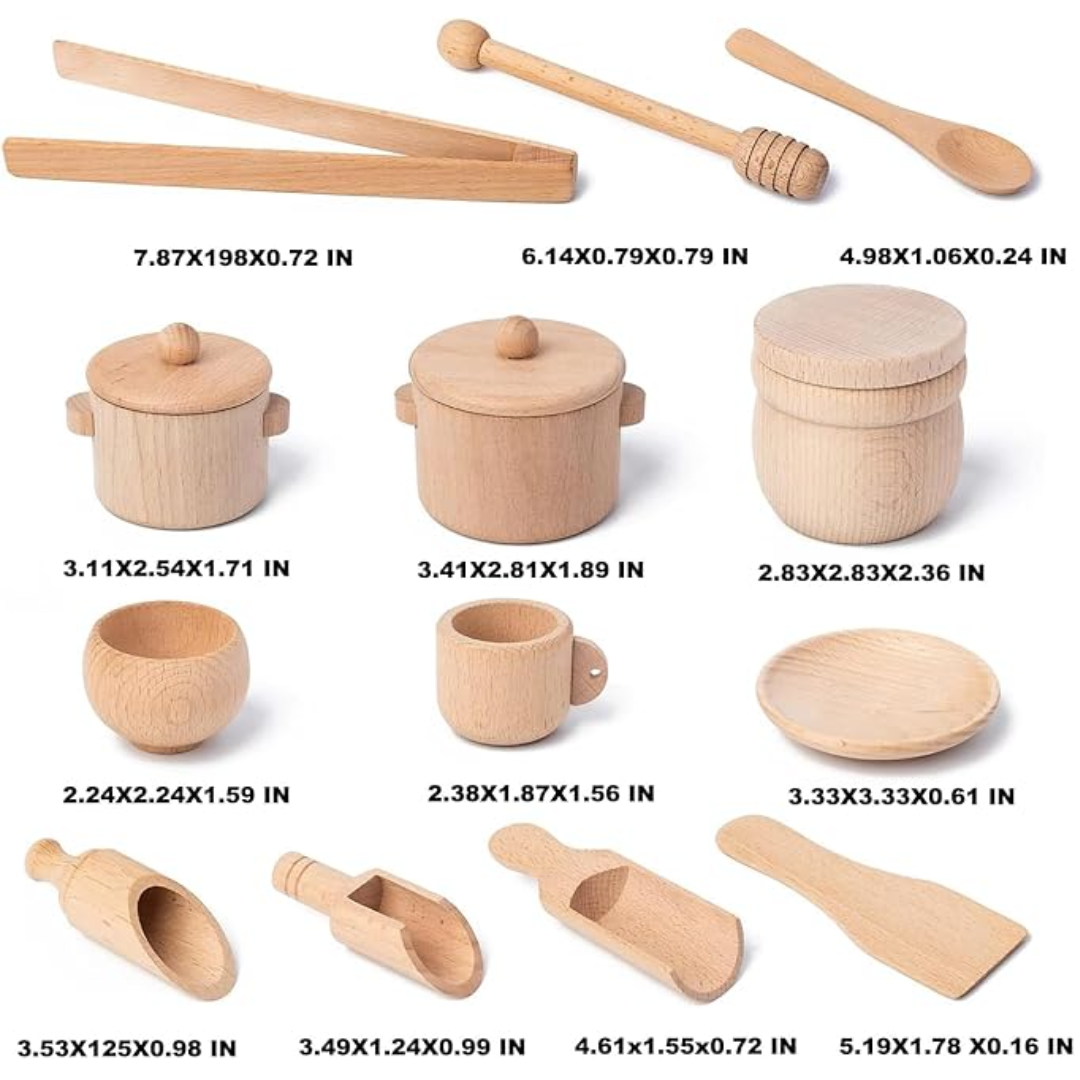 PlayPots - Houten Sensorische Bak Gereedschap