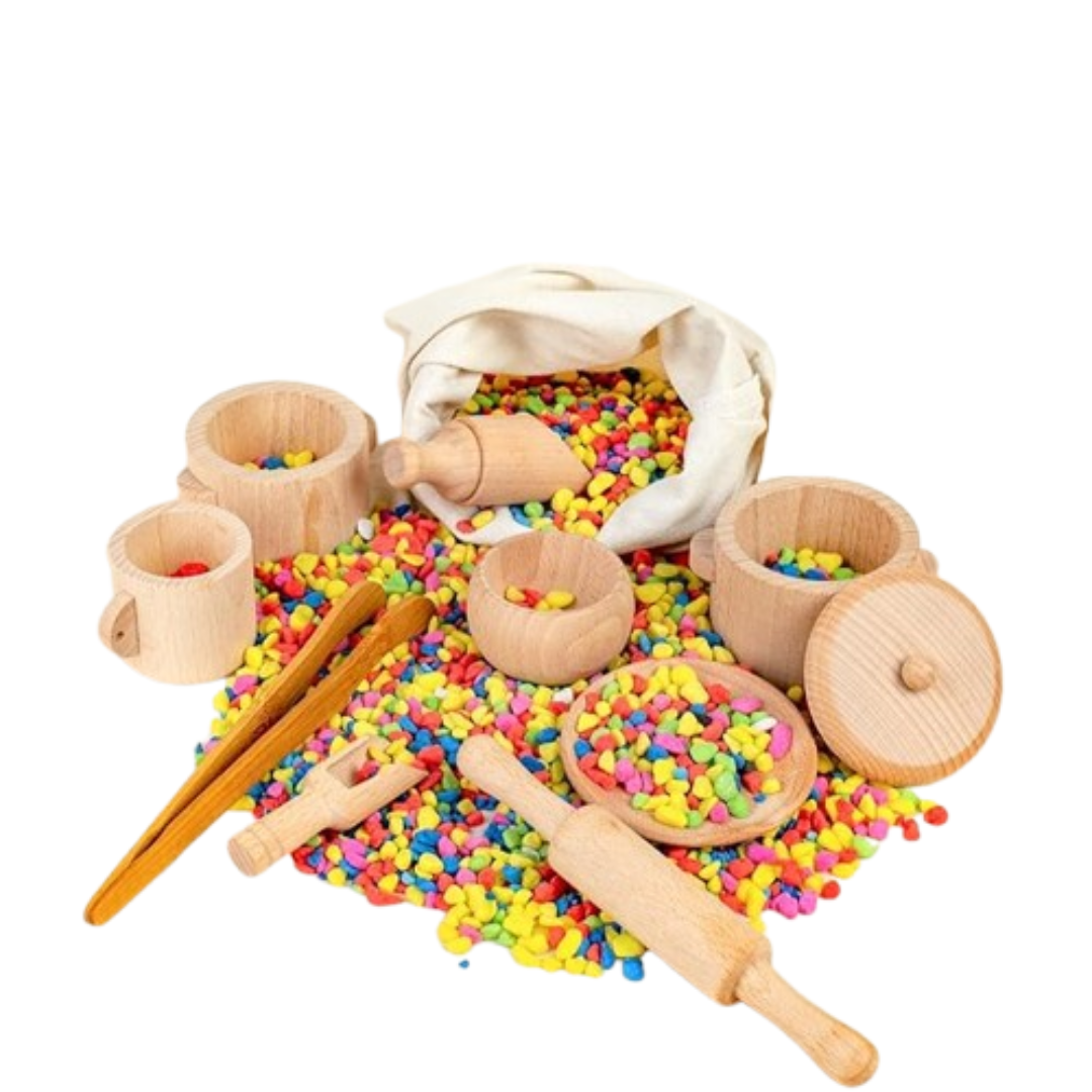 PlayPots - Houten Sensorische Bak Gereedschap
