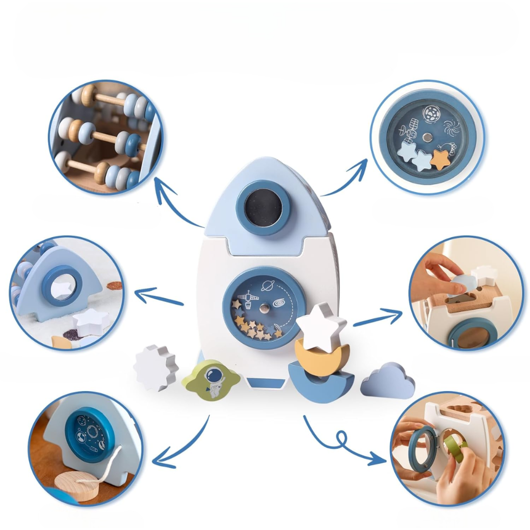 AstroMagnet - Blokken Bouwraket Speelgoed