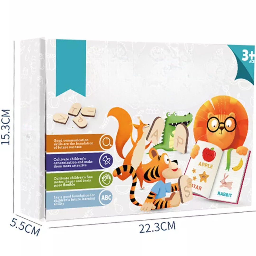 WordWeave - Houten spelling- en leesspel voor kinderen vanaf 3 jaar - Spelenderwijs leren