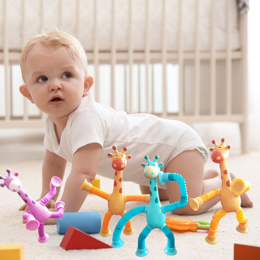 StretchyGiraffes - Telescopisch Zuignap Giraffe Speelgoed