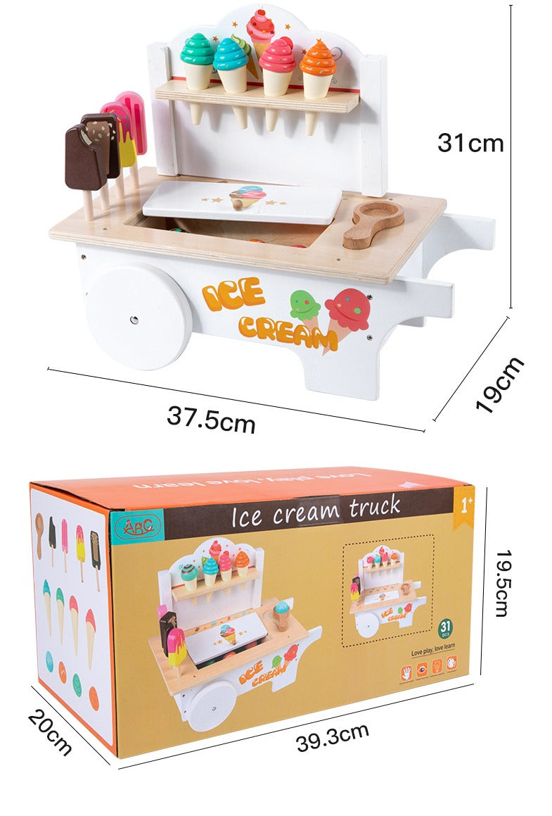 SweetTreats – Houten IJskar voor Kinderen vanaf 3 Jaar – Bevordert Rollenspel