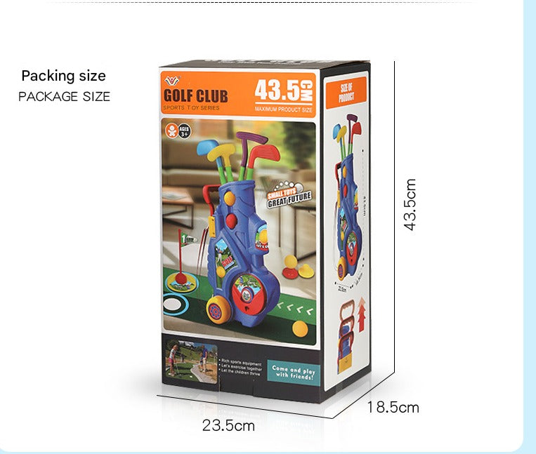 TeeChamp – Kinder Golf Trolley Set vanaf 3 Jaar – Stimuleert Coördinatie & Actief Spel