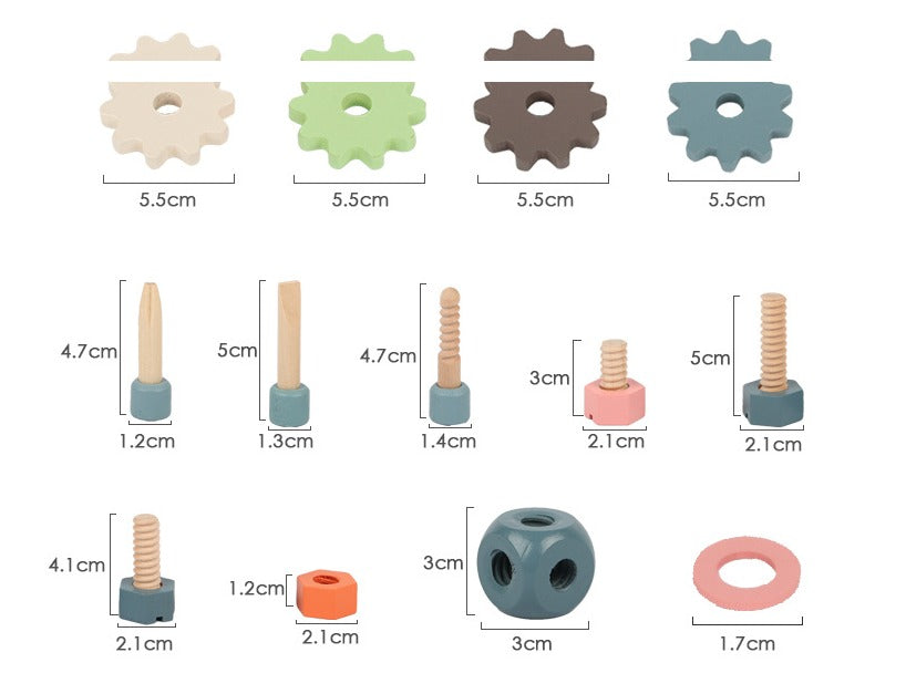 LittleHandyman – Houten Gereedschapsbank Set voor Kinderen vanaf 3 jaar – Stimuleert Creativiteit en Fijne Motoriek