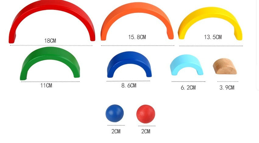 RainbowStack – Grote Houten Regenboogstapel voor Kinderen vanaf 3 Jaar – Stimuleert Creatief Bouwen