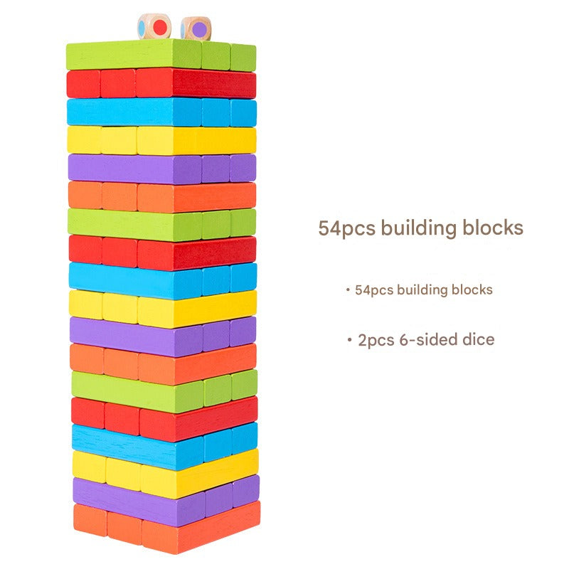 TimberTumble – Houten Torenspel voor Kinderen vanaf 3 Jaar – Verbetert Balans en Motorische Vaardigheden