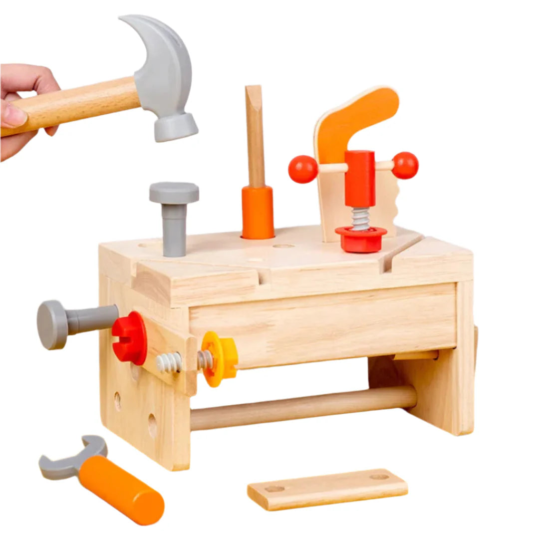 BuildBin – Houten Klusjesman Gereedschapsset | Creatief Timmerman Spel voor Kinderen vanaf 6 Jaar