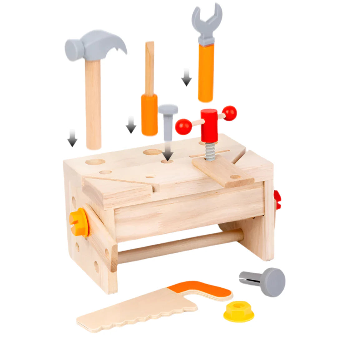 BuildBin – Houten Klusjesman Gereedschapsset | Creatief Timmerman Spel voor Kinderen vanaf 6 Jaar