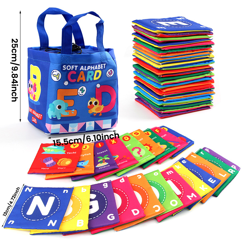 BusyBaby - Babydoek Boek Zachte Flashcards Set