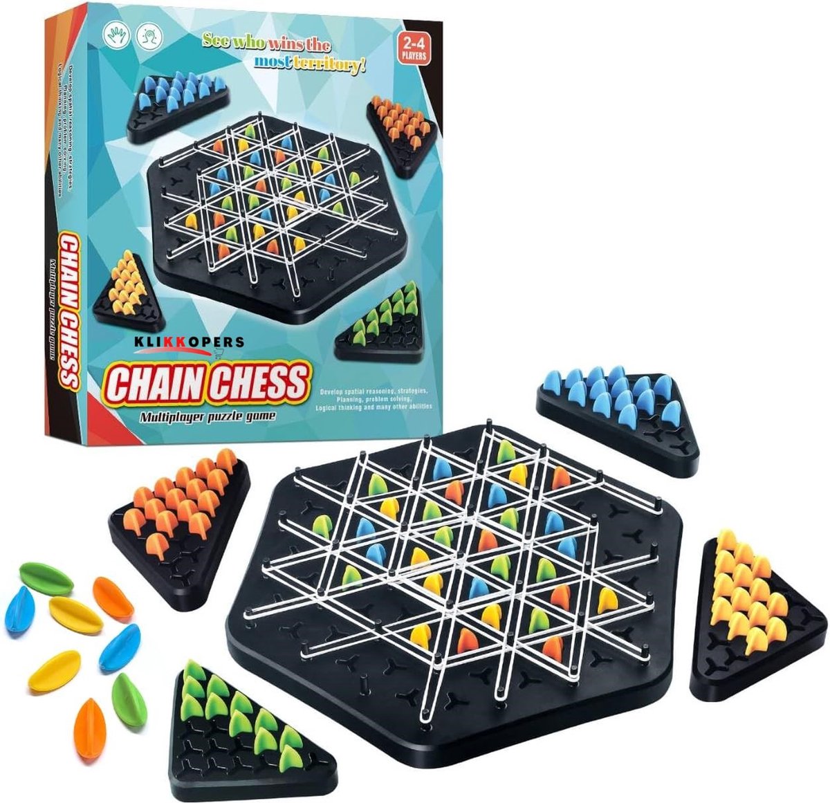 ChainGame - Ketting Driehoek Schaak Gezinsbord Fun Spel