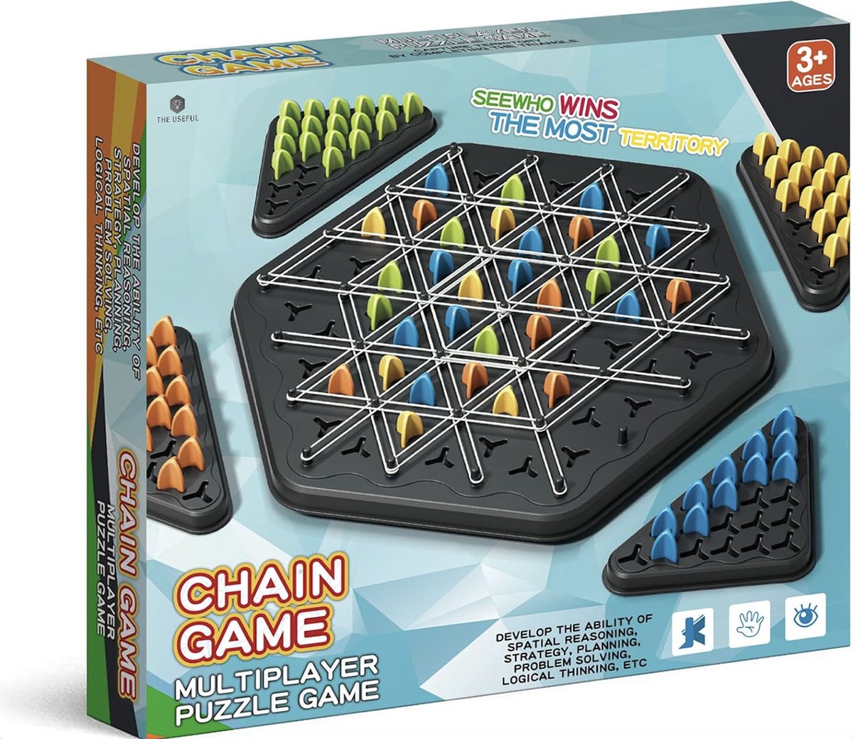 ChainGame - Ketting Driehoek Schaak Gezinsbord Fun Spel