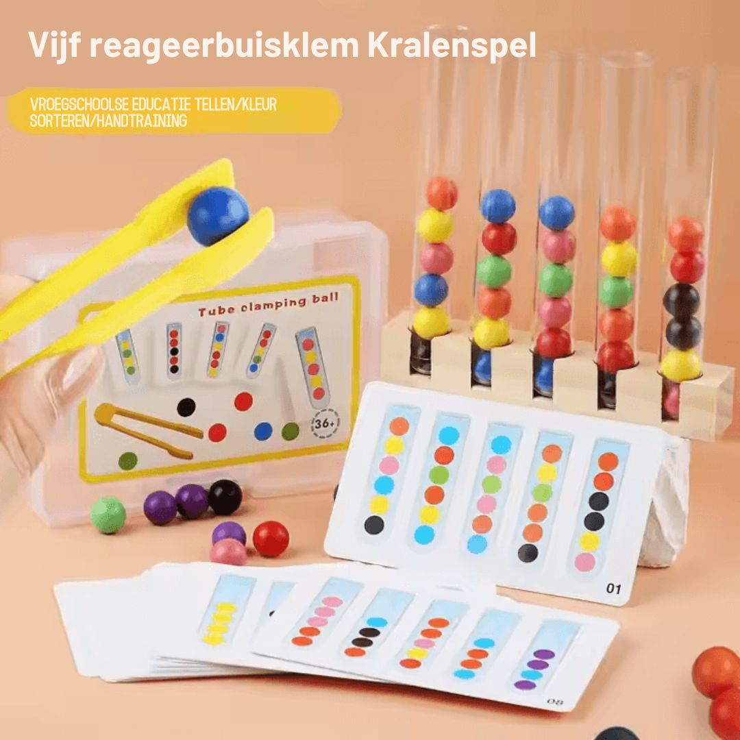 PlaySphere™ – Buis Clip Kralen Spel Voor Kinderen Vanaf 3 Jaar – Verbetert Fijne Motoriek