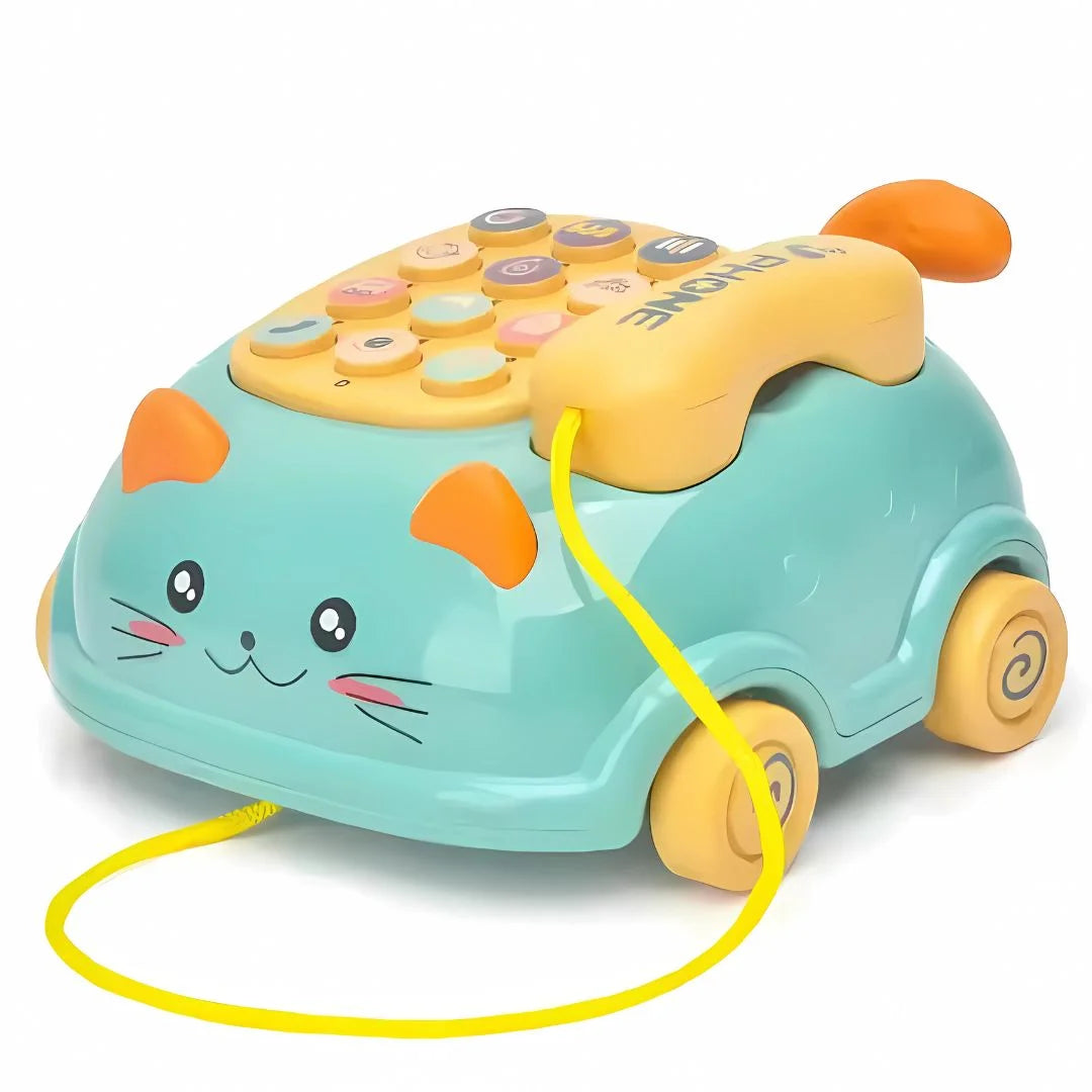 KittyDial – Muzikale Babytelefoon Trekspeeltje – Fantasie & Motoriek – Vanaf 1 Jaar