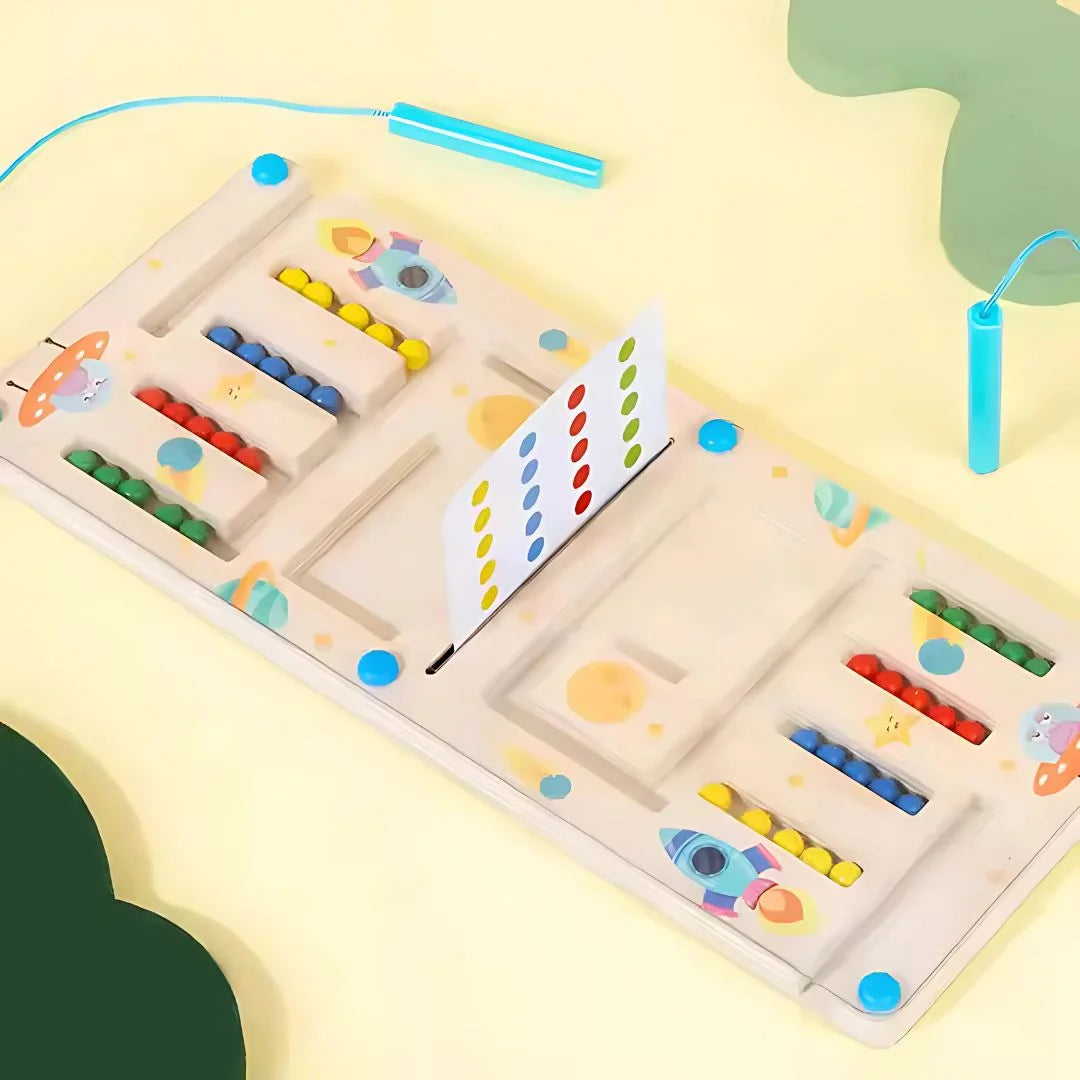 ColorMagnet – Houten Magnetisch Kleuren Sorteer Spel met Patroonkaarten voor Kinderen vanaf 3 Jaar