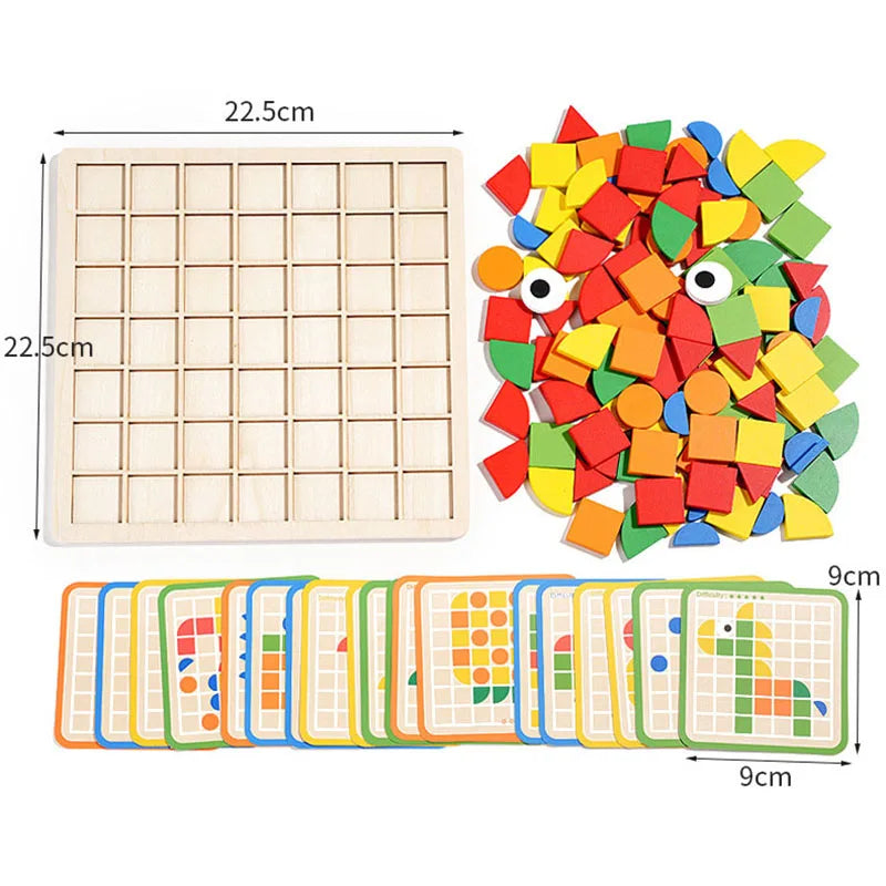 PatternPlay - Educatieve houten vormenpuzzel voor kinderen vanaf 3 jaar