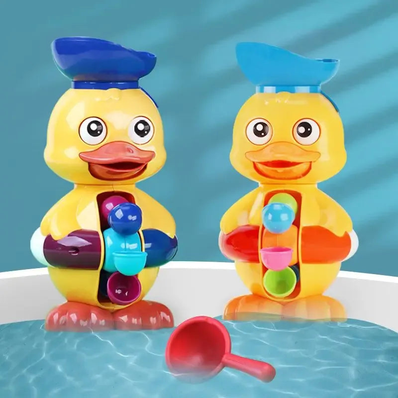 TubTwirls – Eend & Waterrad Bad Speelgoed voor Kinderen vanaf 1,5 Jaar – Stimuleert Interactief Waterplezier & Motorische Vaardigheden