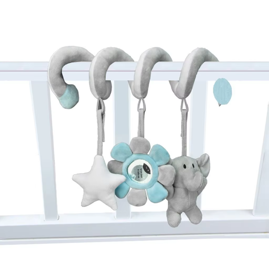 SnuggleSpiral – Zachte Activiteitenspiraal voor Baby’s vanaf 0 Maanden – Voor Wieg, Kinderwagen of Autostoel