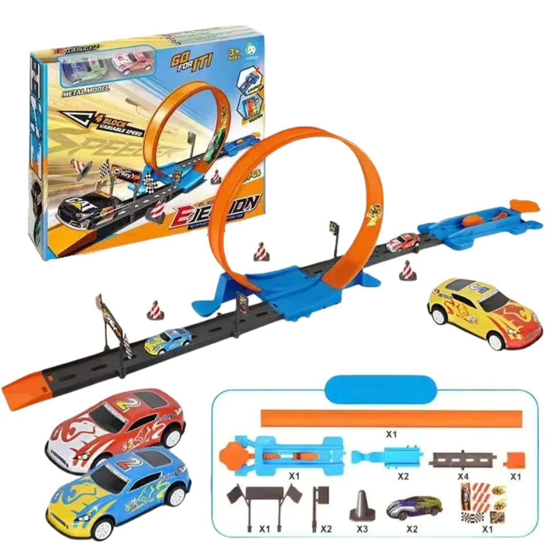 LoopRush™ - Race-set met twee banen en zwaartekrachtaandrijving