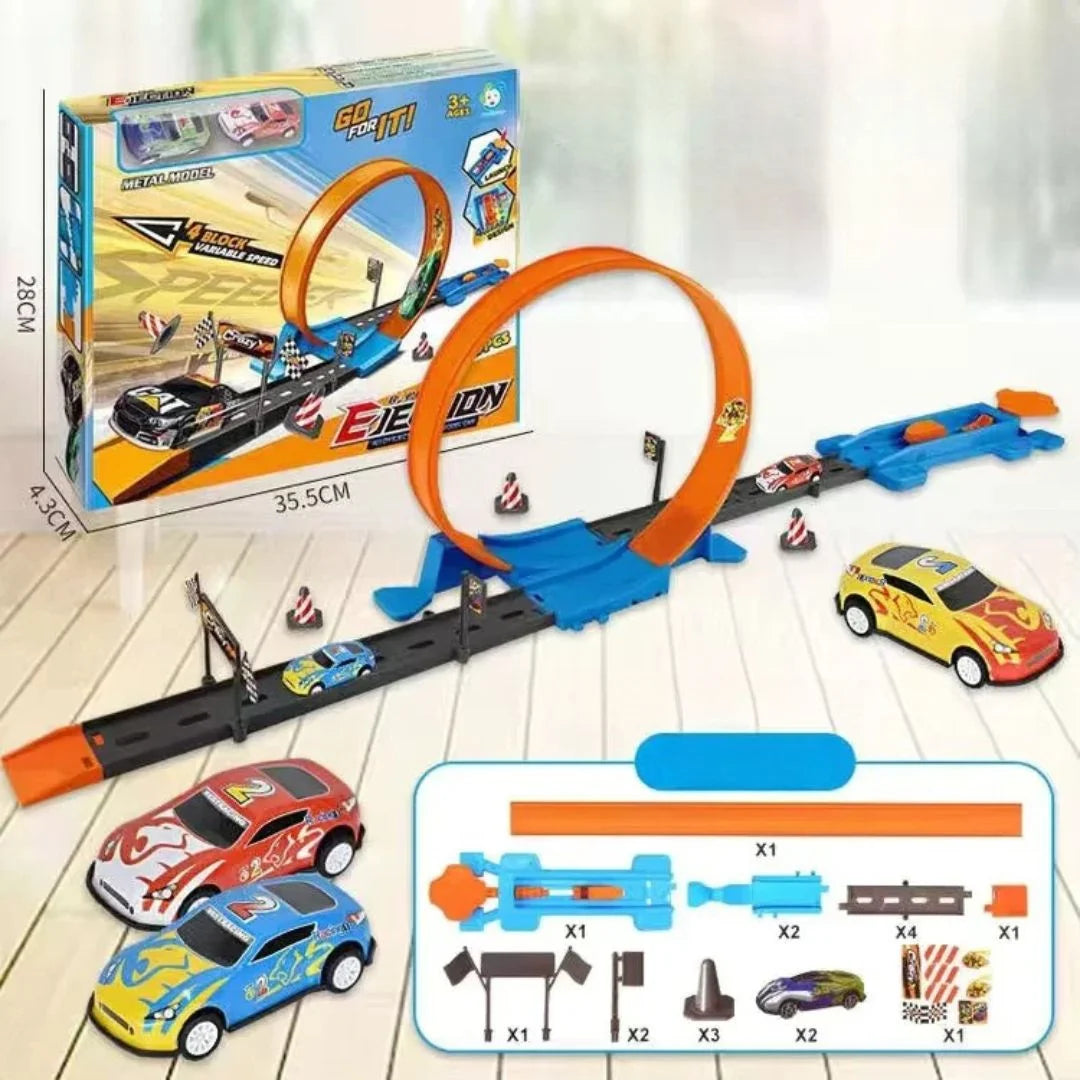 LoopRush™ - Race-set met twee banen en zwaartekrachtaandrijving