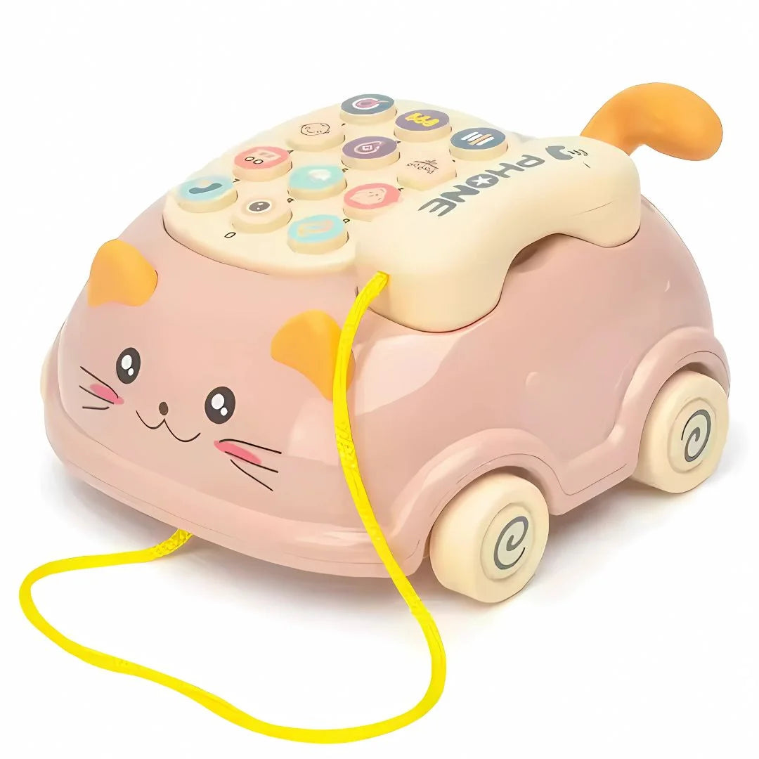 KittyDial – Muzikale Babytelefoon Trekspeeltje – Fantasie & Motoriek – Vanaf 1 Jaar