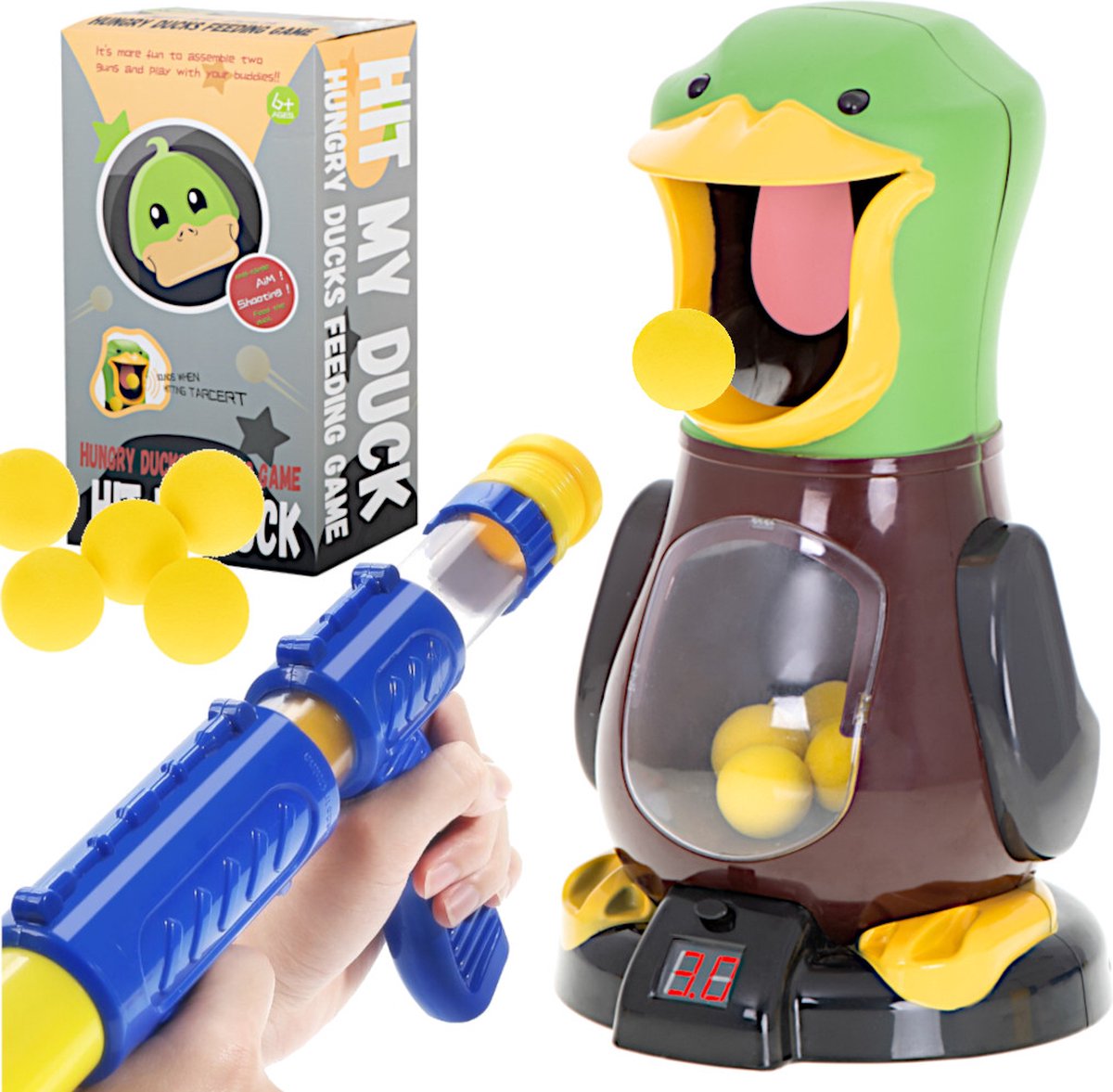 QuackTarget - Luchtaangedreven shooter speelgoedpistolen