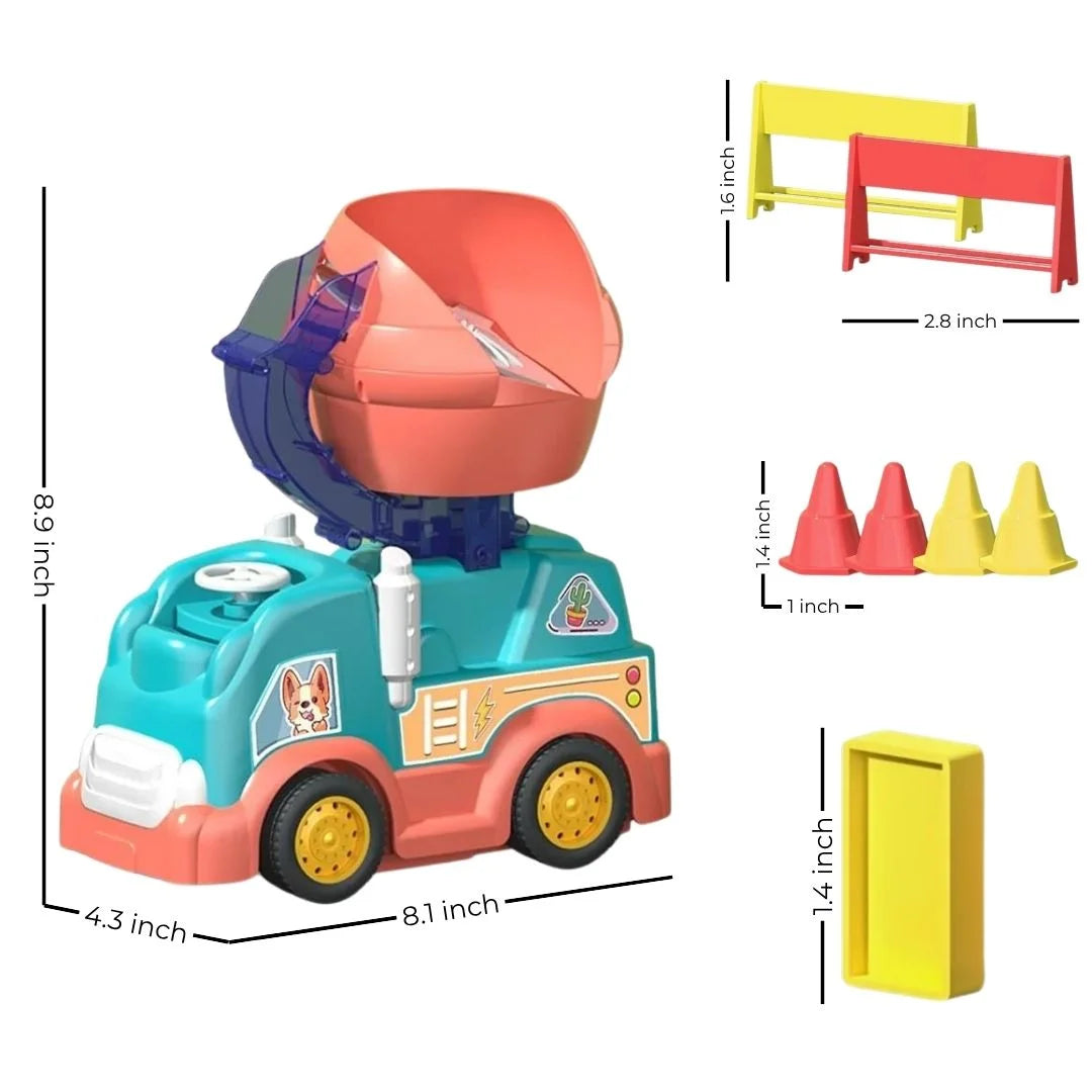 DominoTrack - Automatische dominotrein met kleurrijke bouwstenen