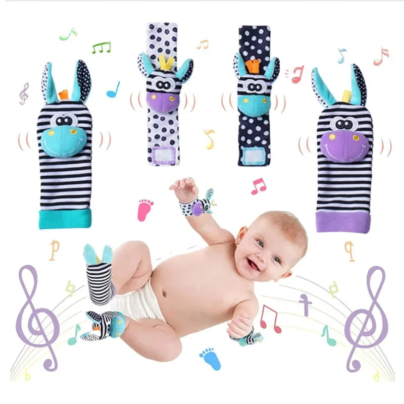 SensoryPlush- Zachte, rammelende sokken en polsbandjes voor vroege verkenning