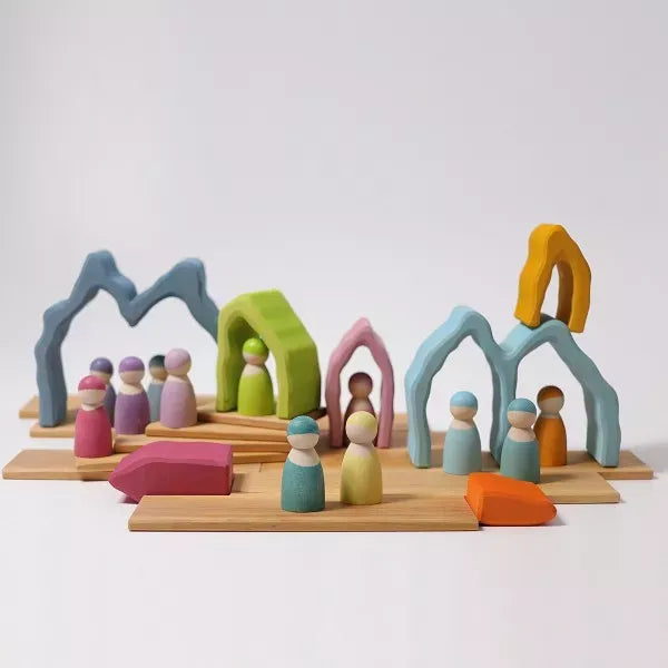 StoneNest – Houten Boog Stapelaar voor Kinderen vanaf 3 jaar – Bevordert Creatief Bouwen & Balansspel