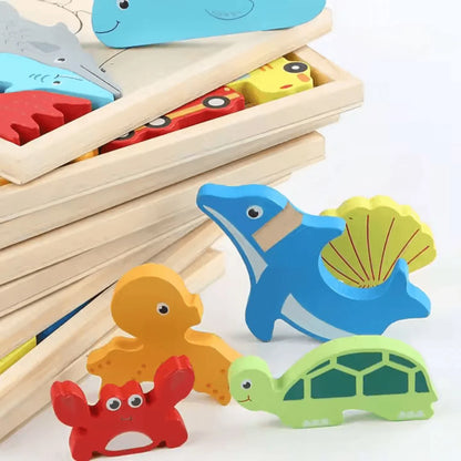 ShapeNest™ – Houten Vormen Sorteerpuzzel Voor Kinderen Vanaf 3 Jaar – Verbetert Fijne Motoriek