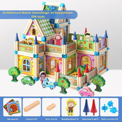 MagicBuild - Creatieve Houten Bouwblokken