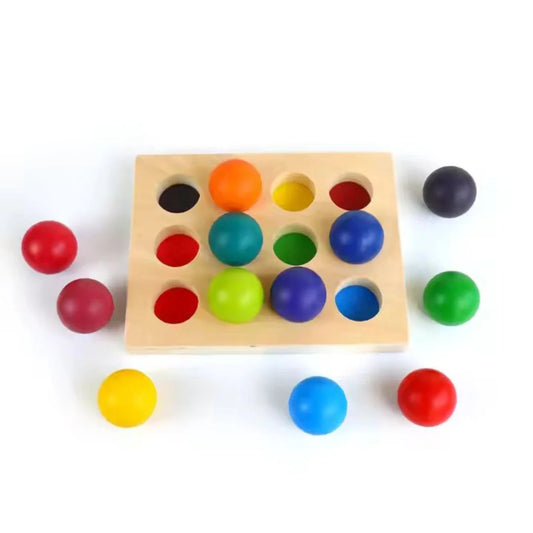 ColorSphere™ – Houten Sorteerspel Voor Kinderen Vanaf 3 Jaar – Verbetert Kleurherkenning en Motorische Vaardigheden
