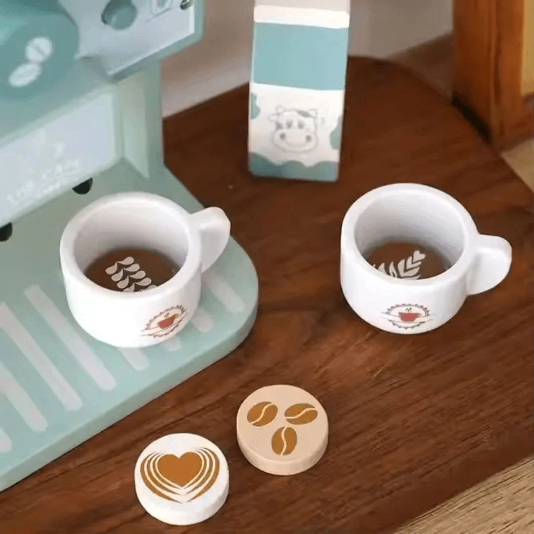 TinyBrew™ – Houten Koffieset Voor Kinderen Vanaf 3 Jaar – Stimuleert Fantasierijk Spel
