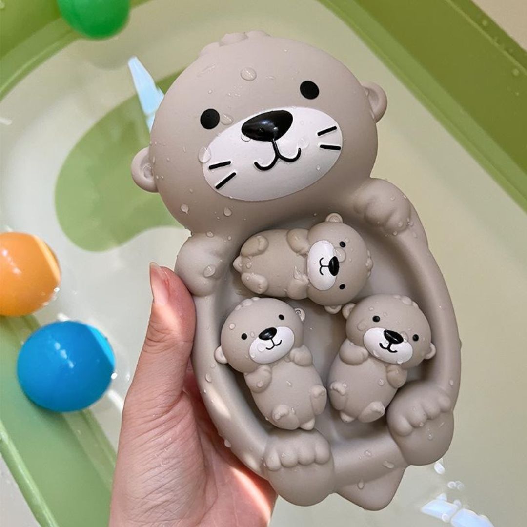 OtterNest – Drijvende Otter Familie Badspeelgoed voor Kinderen vanaf 18 Maanden – Stimuleert Verbinding & Fantasiespel