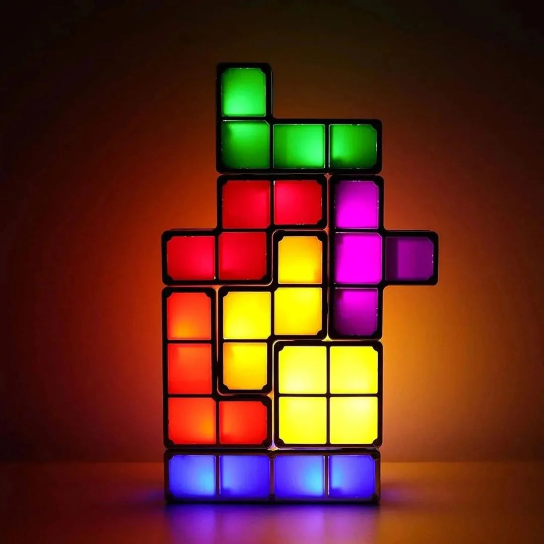 PixelGlow – Stapelbare Tetris Nachtlamp Kinderen 6+