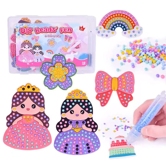 CraftyKids DIY Kralenpen Knutselpakket – Creatief Speelplezier & Motoriekontwikkeling – Vanaf 6 Jaar