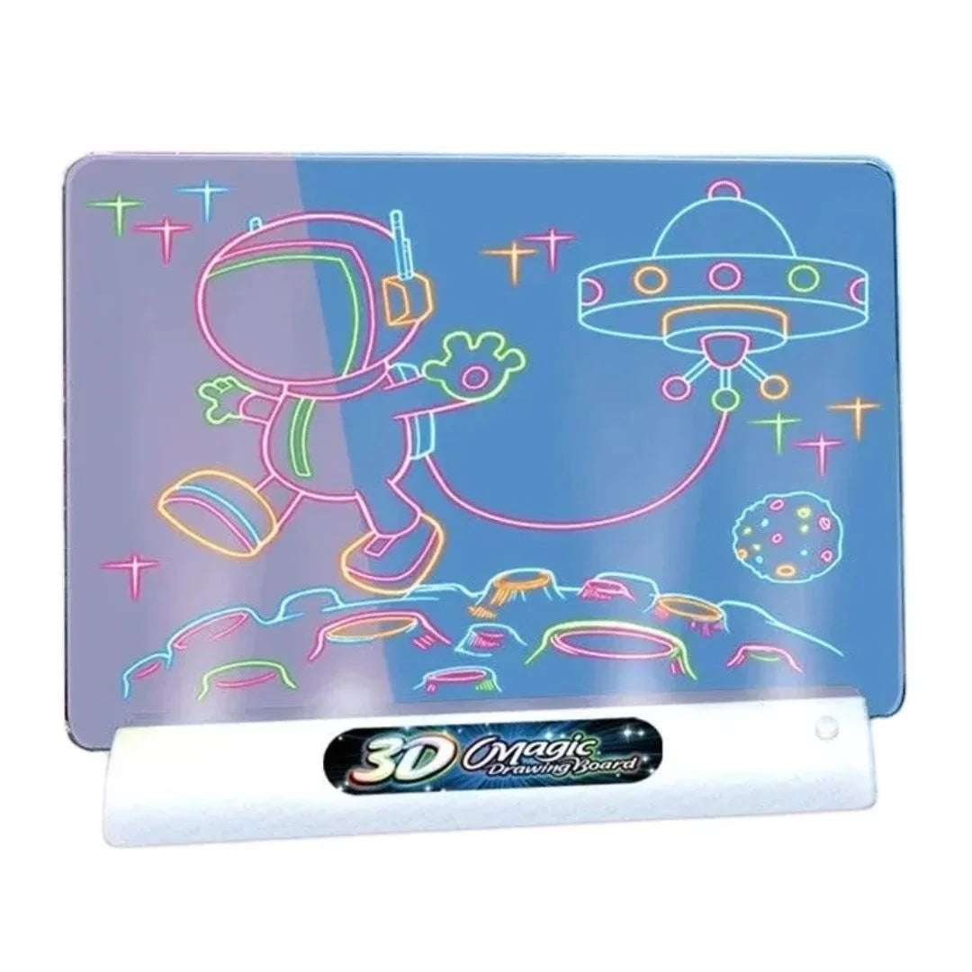 GlowSketch Board – Lichtgevend 3D Tekenbord voor Kinderen vanaf 4 Jaar