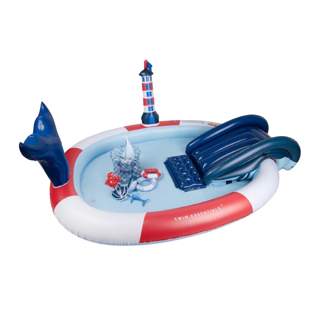 WhaleSplash Opblaasbaar Kinderbad – Buitenspeelplezier – Vanaf 2 Jaar