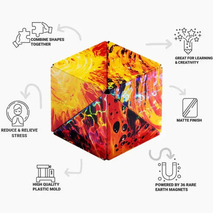 MorphBox – Vormveranderende Puzzelkubus voor 8+ – Versterkt Ruimtelijk Denken & Creatieve Focus