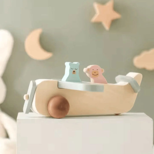 SkyCraft™ – Houten Montessori Vliegtuig Speelgoed voor Kinderen Vanaf 3 Jaar – Verbetert Creativiteit en Motorische Vaardigheden