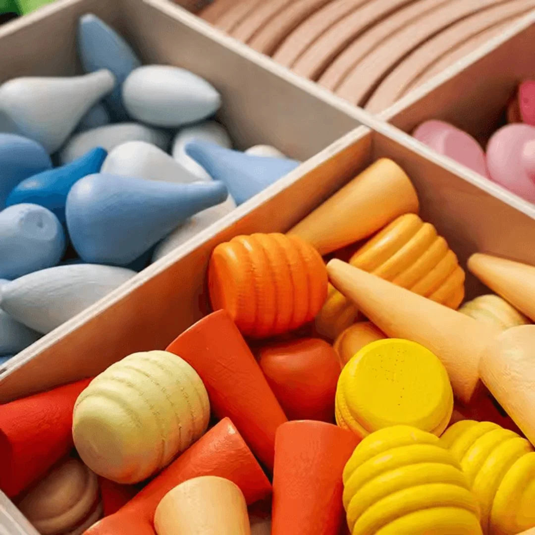 TimberTales™ – Houten Regenboog Bouwblokken Voor Kinderen Vanaf 3 Jaar – Verbetert Creativiteit