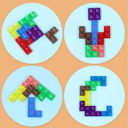 PuzzleNest™ – 3D Houten Tetris Puzzelbord Voor Kinderen Vanaf 3 Jaar – Verbetert Ruimtelijk Inzicht