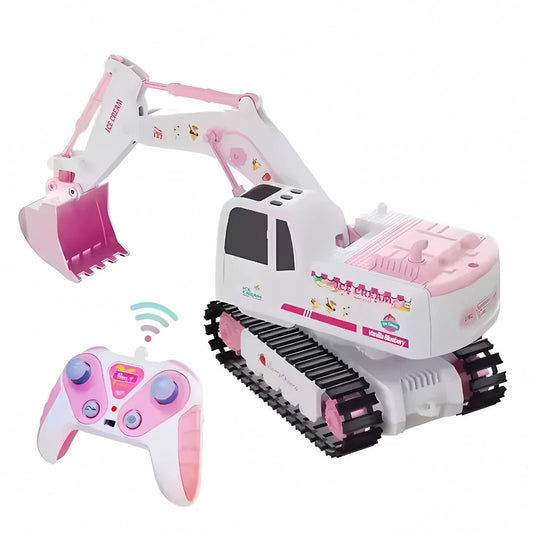 DirtDaisy – Roze Afstandsbedienbare Graafmachine voor Kinderen vanaf 4 Jaar