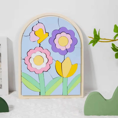 RainbowNest™ – Houten Puzzelblokken Voor Kinderen Vanaf 3 Jaar – Verbetert Creativiteit