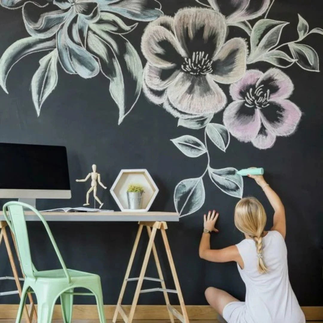 CreativeChalk™ – Krijtbord Muursticker Voor Kinderen Vanaf 3 Jaar – Bevordert Artistieke Expressie