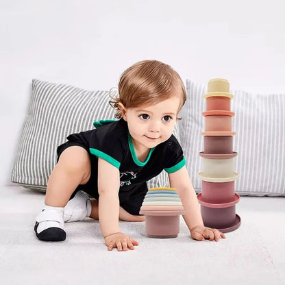 NestieCups – Montessori Stapelbekers voor Kinderen vanaf 1 Jaar – Bevordert Fijne Motoriek & Vroegtijdig Ruimtelijk Inzicht