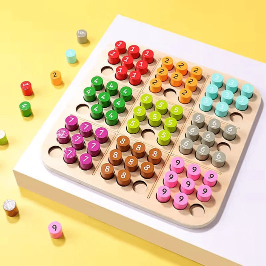 WoodiePlay™ – 3D Houten Sudoku Puzzel Voor Kinderen Vanaf 6 Jaar – Verbetert Probleemoplossende Vaardigheden