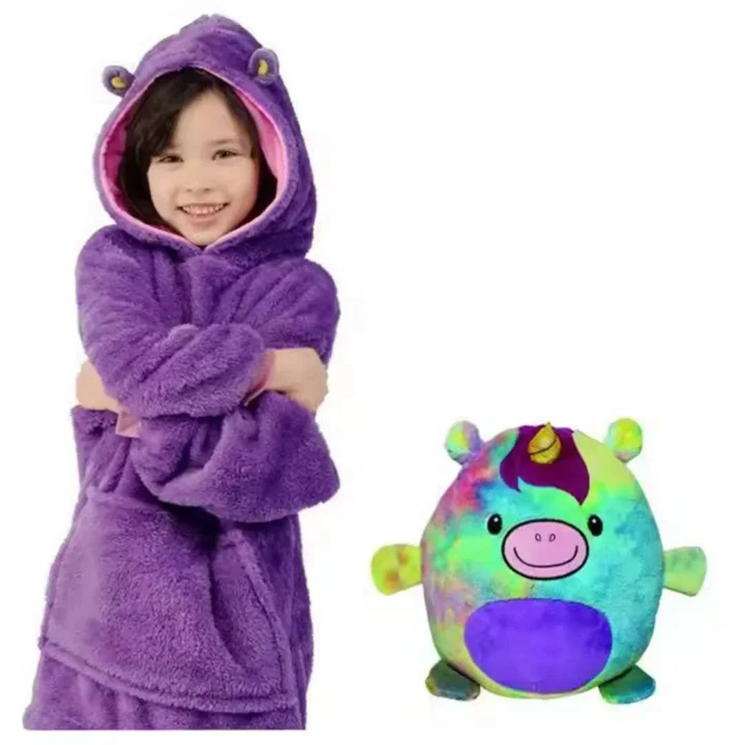 HugHood™ – Transformeerbare Kinderen Hoodie & Knuffel vanaf 3 Jaar | Draag & Knuffel