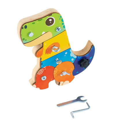 PlayCraft™ – Dinosaur Schroefbord Voor Kinderen Vanaf 3 Jaar – Verbetert Fijne Motoriek
